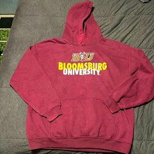 Large maroon Bloomsburg University sweatshirt